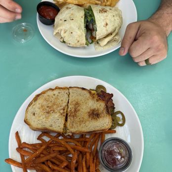 Burger Burger - Grilled cheese with bacon & chicken wrap - Burgers Near Me - Fredericksburg, Texas