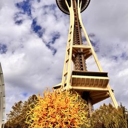 Chihuly Garden and Glass - It's right outside the space needle so you can see this yellow art and the space needle
