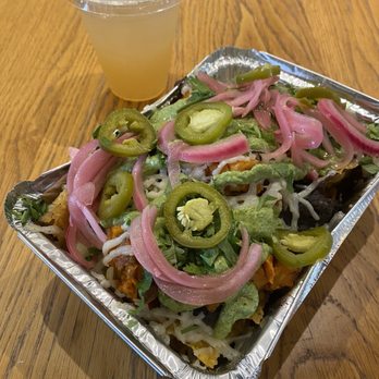 Chaia - Sweet Potato Nachos (vegan cheese) and Chaia Margarita - Vegetarian Near Me - Washington, DC, District of Columbia Chaia - Sweet Potato Nachos (vegan cheese) and Chaia Margarita - Vegetarian Near Me - Washington, DC, District of Columbia