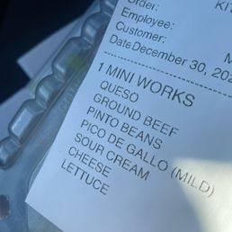 Online order receipt Online order receipt