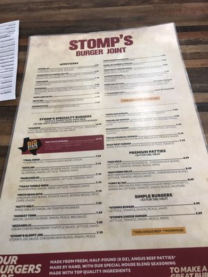 Menu photo 8 Stomp's Burger Joint 2 Pearland, TX