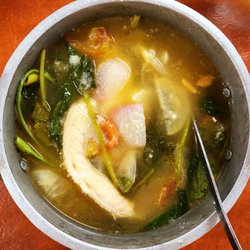 Aling Tonya's Seafood Palutuan - Salmon Belly in Tamarind Broth.