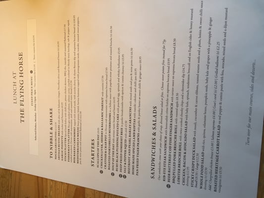 Menu photo 1 Flying Horse Bedford, BDF