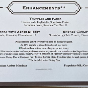 Cítricos - 2025-4-26 Menu Part 2 - New American Near Me - Lake Buena Vista, Florida Cítricos - 2025-4-26 Menu Part 2 - New American Near Me - Lake Buena Vista, Florida