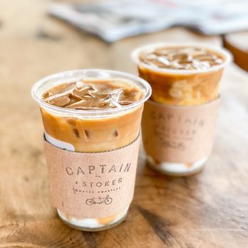 Captain + Stoker - Iced Vanilla Oat Milk Latte - Coffee Roasteries Near Me - Monterey, California
