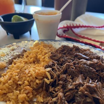 Joses Birrieria - Birria de Res "seca" with rice and beans ; cilantro, onion and consome on the side. Oh can't forget the handmade tortillas ! - Mexican Near Me - Stockton, California Joses Birrieria - Birria de Res "seca" with rice and beans ; cilantro, onion and consome on the side. Oh can't forget the handmade tortillas ! - Mexican Near Me - Stockton, California