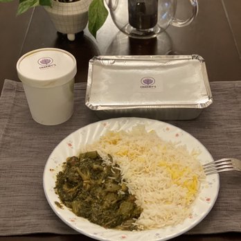 Charmy's Persian Taste - Lamb and celery stew with saffron rice, so delicious! - Persian/Iranian Near Me - Columbus, Ohio