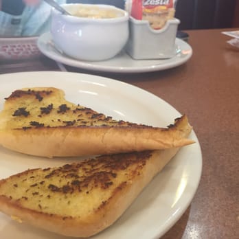 Denny's - Garlic bread and broccoli cheddar soup side - Diners Near Me - Claremont, California