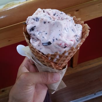 Jack the Dipper Ice Cream - Amaretto Cherry with a cinnamon waffle cone - Ice Cream & Frozen Yogurt Near Me - Sylva, North Carolina Jack the Dipper Ice Cream - Amaretto Cherry with a cinnamon waffle cone - Ice Cream & Frozen Yogurt Near Me - Sylva, North Carolina