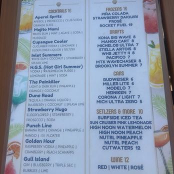 The Beach House - Drink menu - Bars Near Me - Westhampton Beach, New York