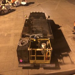 Delta Air Lines - Delta's lavatory service truck delaying us another 20 minutes after a 3hr delay.