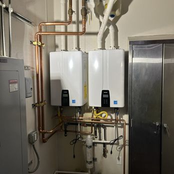 Hauler Boys - Dual tankless unit for a restaurant. - Plumbing Near Me Hauler Boys - Dual tankless unit for a restaurant. - Plumbing Near Me