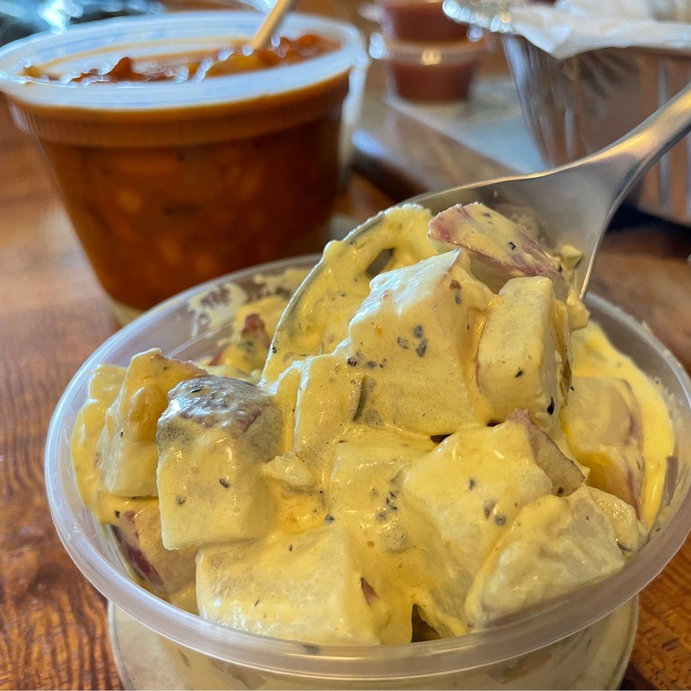 Sunset Texas Barbecue - Small size portion: potato salad. - Barbeque Near Me - Honolulu, Hawaii Sunset Texas Barbecue - Small size portion: potato salad. - Barbeque Near Me - Honolulu, Hawaii