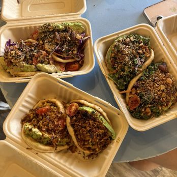 Leahi Health - Left: Thai Crunch Tacos / Right: Surf Tacos / Bottom: Breakfast Tacos - Vegan Near Me - Honolulu, Hawaii Leahi Health - Left: Thai Crunch Tacos / Right: Surf Tacos / Bottom: Breakfast Tacos - Vegan Near Me - Honolulu, Hawaii