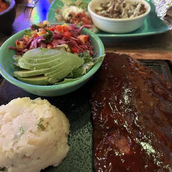 El Trompo - Smoke BBQ Ribs w/mashed potatoes & salad - Mexican Near Me - West Chester, Ohio