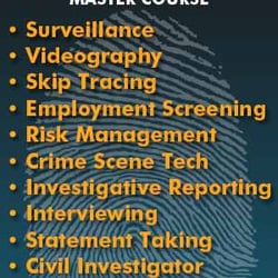 Discovery Detective Academy - Some of the courses offered in our Professional Investigator Master Course.