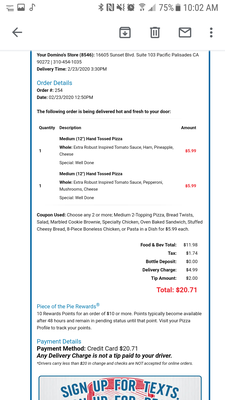 Menu photo 1 Domino's Pizza Pacific Palisades, CA Menu photo 1 Domino's Pizza Pacific Palisades, CA