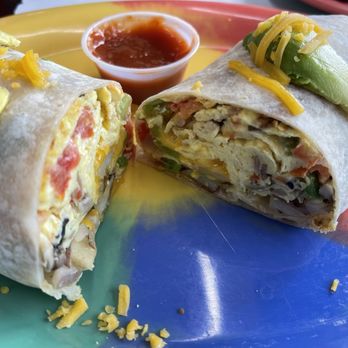 Newport Cafe - Inside of Garden Lover's Breakfast Burrito @ Newport Cafe. - Burgers Near Me - Newport, Oregon Newport Cafe - Inside of Garden Lover's Breakfast Burrito @ Newport Cafe. - Burgers Near Me - Newport, Oregon