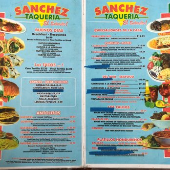 Sanchez Taqueria - Menu - Mexican Near Me - Gretna, Louisiana Sanchez Taqueria - Menu - Mexican Near Me - Gretna, Louisiana