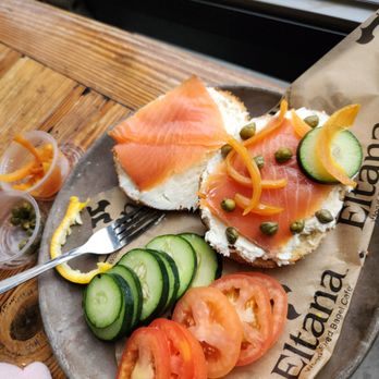 Eltana - Lox bagel ($18) - Coffee & Tea Near Me - Seattle, Washington