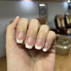 Running Springs Nails & Spa - French gel manicure with glitter