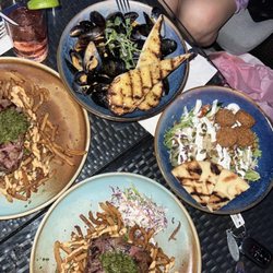 The Pilot House - Mussels, steak and parm frites and buddha bowl