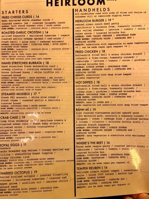 Menu photo 7 Heirloom MKE Milwaukee, WI