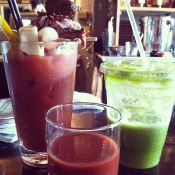 Acme Bar & Company - Meatshake Sundays! with extra side of bloody mix (because we love it that much) and my green juice from across the street. - Whiskey Bars Near Me - Berkeley, California