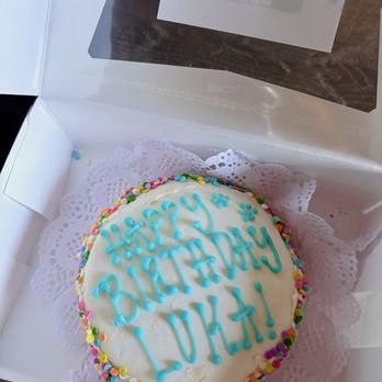 The Dog Bakery - Small round birthday cake with sprinkles - Pet Stores Near Me - Long Beach, California