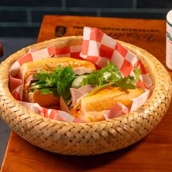Wonder Pho - Classic Vietnamese Banh Mi Sandwich (Smoked Ham, Viet Charcuterie, Minced Pork w. Marrow Pate & Mayo, topped with pickled vegetables)