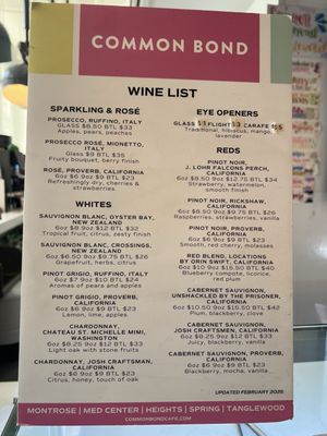 Menu photo 4 Common Bond Bistro & Bakery Houston, TX