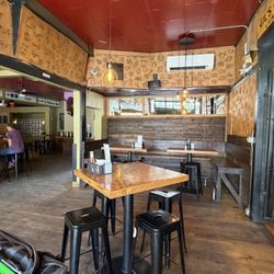 Inside seating area and bar
