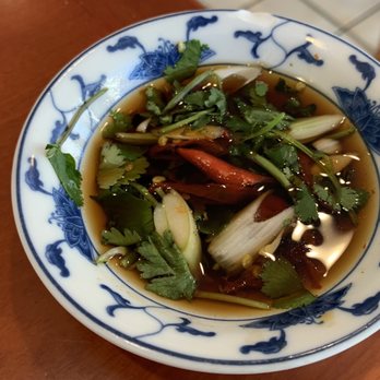 Pho Hai Phong Noodles - The sauce that comes with the hai nan chicken. There's some heat from the peppers - Vietnamese Near Me - El Monte, California Pho Hai Phong Noodles - The sauce that comes with the hai nan chicken. There's some heat from the peppers - Vietnamese Near Me - El Monte, California
