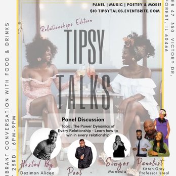 Theater 47 - Tipsy Talks - Performing Arts Near Me - Park Forest, Illinois