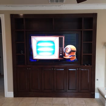 MVP - Mobile Video Plus - TV installed in built in. Reliever, and all equipment hidden - Home Theatre Installation Near Me MVP - Mobile Video Plus - TV installed in built in. Reliever, and all equipment hidden - Home Theatre Installation Near Me