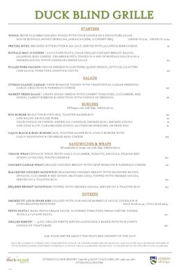 Menu photo 1 The Duck Blind Grille Gaylord, MI Menu photo 1 The Duck Blind Grille Gaylord, MI