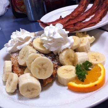 Beach Break Cafe - Banana Crunch French Toast, half order.  It's $1 less than full order. - Breakfast & Brunch Near Me - Oceanside, California