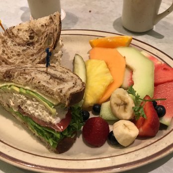Old Town Grill - Tuna on rye with side of fruit. - Breakfast & Brunch Near Me - Auburn, California Old Town Grill - Tuna on rye with side of fruit. - Breakfast & Brunch Near Me - Auburn, California