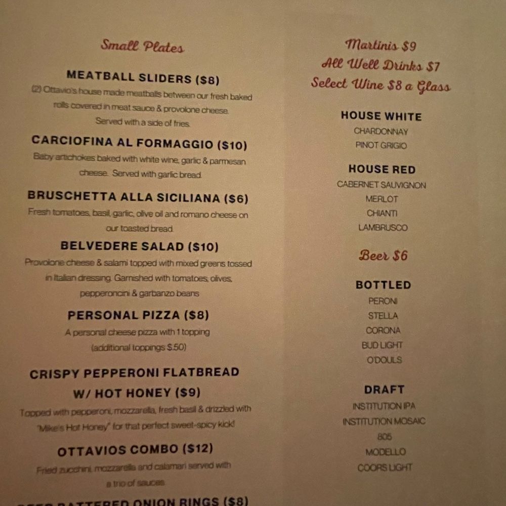 Ottavio's Italian Restaurant - Menu 4.7.26 - Italian Near Me - Camarillo, California Ottavio's Italian Restaurant - Menu 4.7.26 - Italian Near Me - Camarillo, California