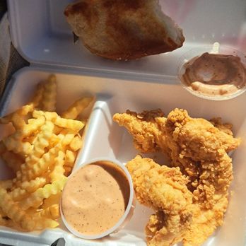 Raising Cane's Chicken Fingers - Chicken strips and fries and Texas toast, and Cane sauce - Fast Food Near Me - Chesapeake, Virginia