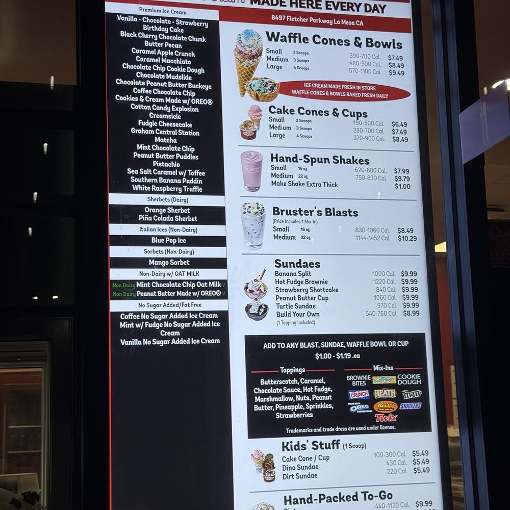 Bruster's Real Ice Cream - Ice Cream & Frozen Yogurt Near Me - La Mesa, California
