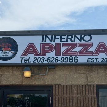 Inferno Apizza - Sign and logo - Pizza Near Me - Wallingford, Connecticut Inferno Apizza - Sign and logo - Pizza Near Me - Wallingford, Connecticut