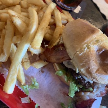 Bleacher Bar - BBQ burger at medium was fire good!!!! - Sports Bars Near Me - Boston, Massachusetts Bleacher Bar - BBQ burger at medium was fire good!!!! - Sports Bars Near Me - Boston, Massachusetts