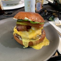 Burger added egg Burger added egg