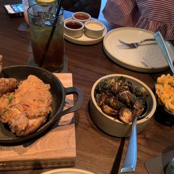 Yardbird - Fried chicken all white meat with Mac & Cheese and Crispy Brussels - Southern Near Me - Dallas, Texas Yardbird - Fried chicken all white meat with Mac & Cheese and Crispy Brussels - Southern Near Me - Dallas, Texas