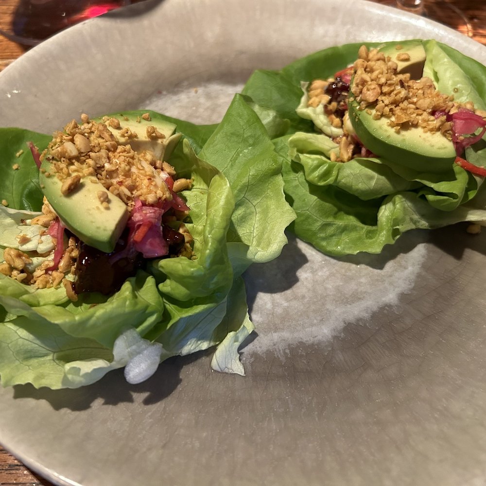 Pork belly lettuce cups