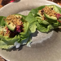 Pork belly lettuce cups