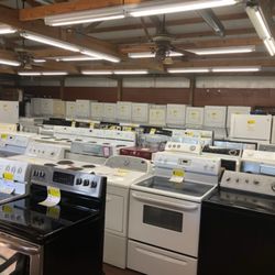 We have a wide variety of appliances from refrigerators, stoves, washers, dryers, and freezers!