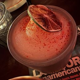 Esquite cocktail made with roasted corn puree!
