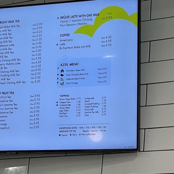 Sunright Tea Studio - Upland - Menu - Bubble Tea Near Me - Upland, California